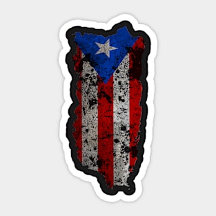 Puerto Rico Faded Flag Sticker